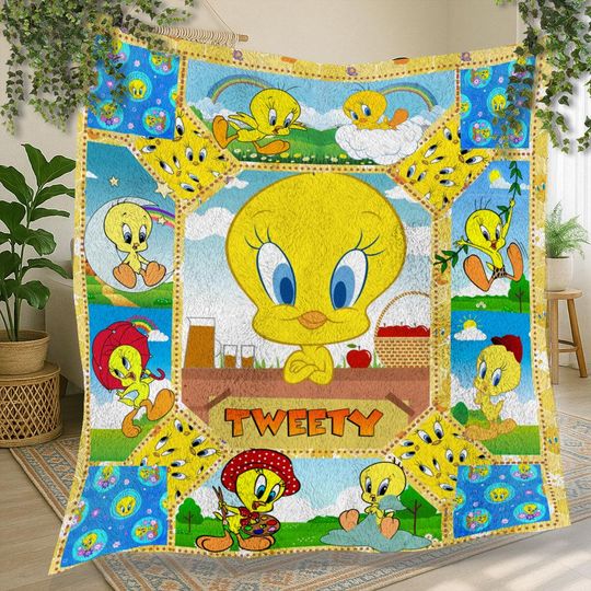 Discover Tweety Bird Vintage Fleece Blanket for Christmas and Gift