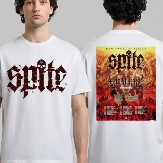 Discover Spite New World Killer Tour 2026 United States Tour City Dates Two Sided T-Shirt