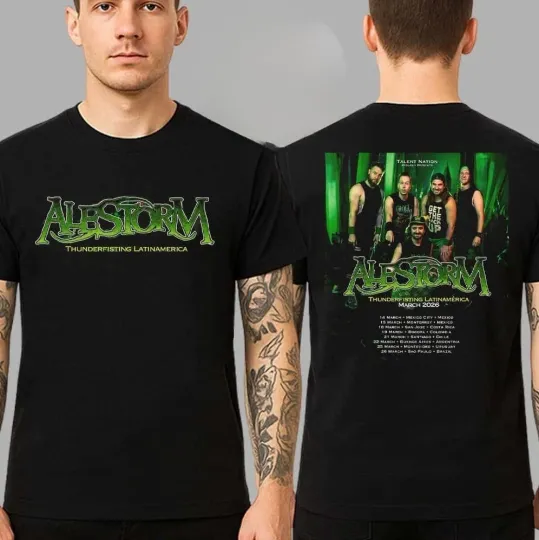 Discover Alestorm Thunderfisting Latin America Tour March 2026 Dates List Unisex T-Shirt
