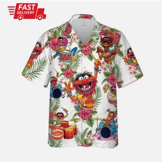Discover Animal The Muppet All Over Print Hawaiian Shirt, Gift for Fan