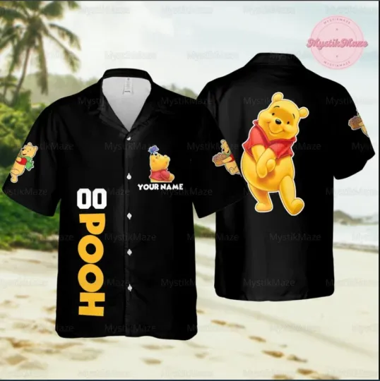 Discover Custom Winnie the Pooh Hawaiian Shirt, Gift for Fan