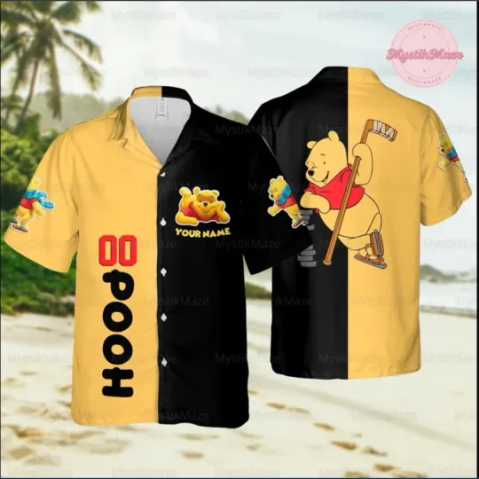 Discover Custom Winnie the Pooh Hawaiian Shirt, Gift for Fan