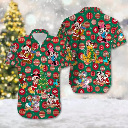 Discover Santa Mickey Mouse And Friends Welcome To Christmas Holiday Hawaiian Shirt