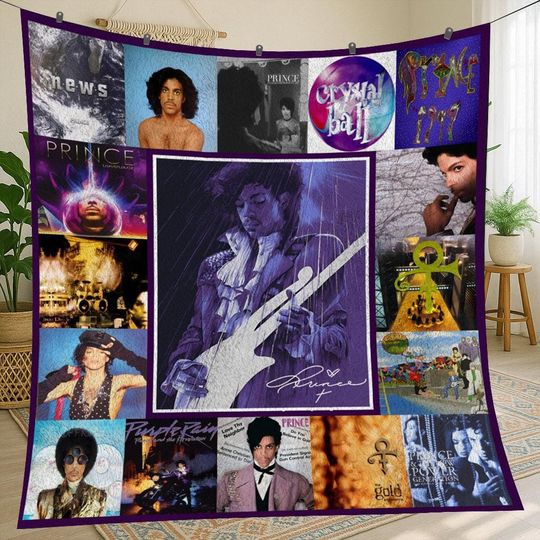 Prince Purple Vintage Fleece Blanket for Christmas