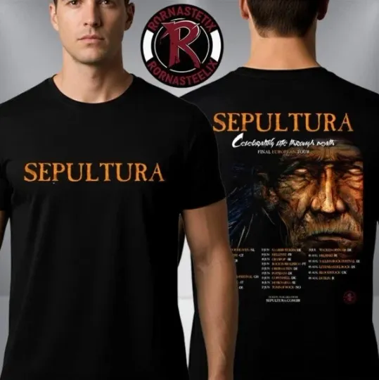 Discover Sepultura Celebrating Life Through Death Final European Tour 2026 T Shirt