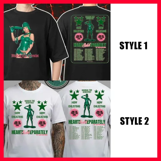 SALE - Mariah The Scientist Hearts Sold Separately Tour 2026 Dates List T-Shirt