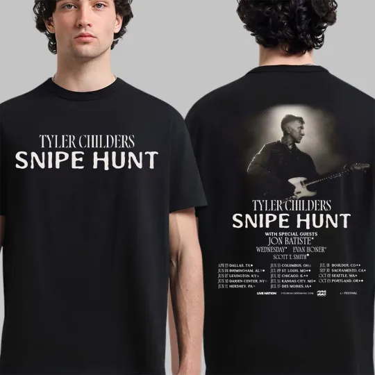 Discover Tyler Childers Snipe Hunt 2026 Tour North America Schedule Dates Two Sided shirt