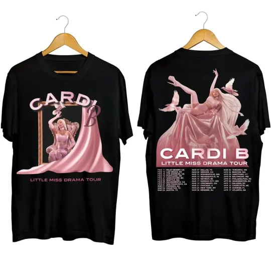 Discover Cardi B Little Miss Drama Tour 2026 Concert Merch Fan Gift T-Shirt