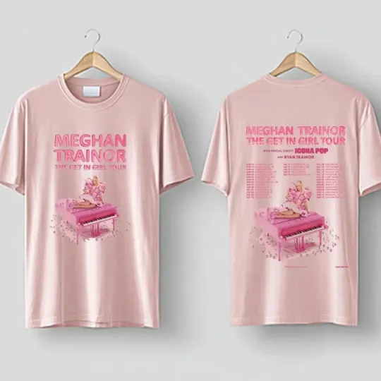 Discover Meghan Trainor The Get In Girl Tour 2026 North America T-shirt Reprint