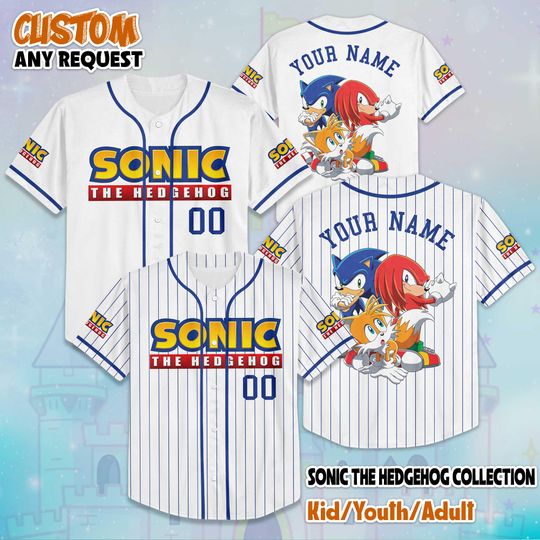 Discover Personalized Sonic the Hedgehog Collection Baseball Jersey, Custom Sonic Baseball Jersey, Baseball Team Outfit