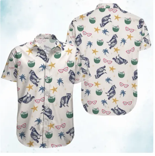 Discover Raccoon Hawaiian Shirt, Gift for Fan