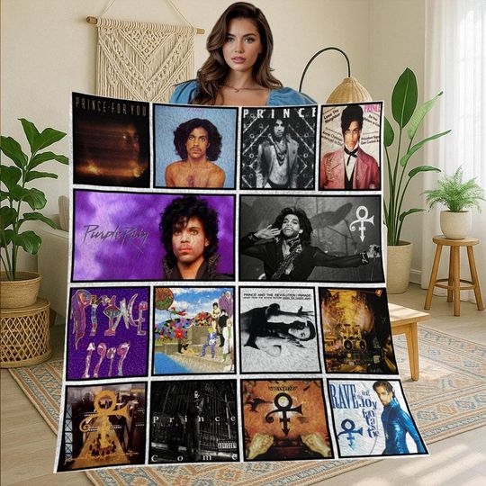 Discover Prince Purple Vintage Fleece Blanket for Christmas