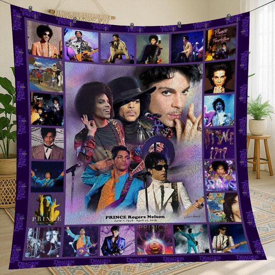 Prince Purple Vintage Fleece Blanket, Christmas Gift