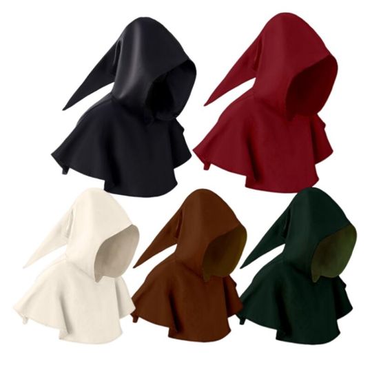 Discover Adult Medieval Death Reaper Hooded Cloak Halloween Vintage Gothic Style Multiple Colors Vampire Priest Cosplay Cape for Party