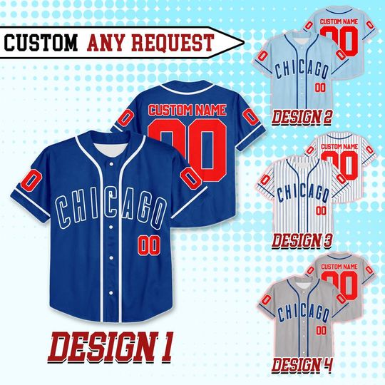 Discover Custom Chicago Baseball Team Baseball Jersey, Personalized Name And Number Jersey Uniform, Baseball Fan Jersey, Game Day Jersey 12425MD16