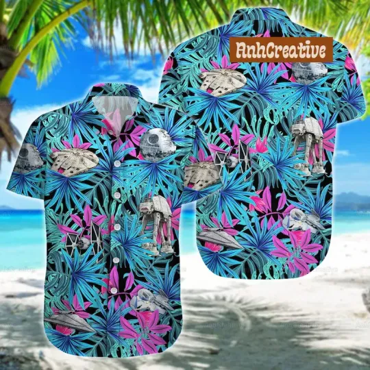Discover Star Wars Spaceship Hawaiian Shirt, Gift for Fan