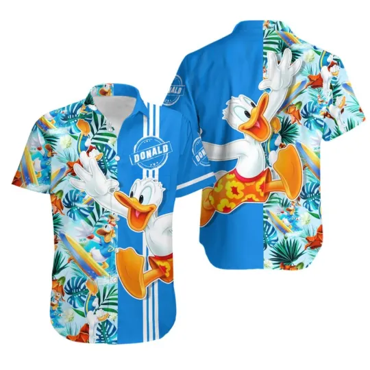 Discover Donald Duck Flower Hawaiian Shirt, Gift for Fan