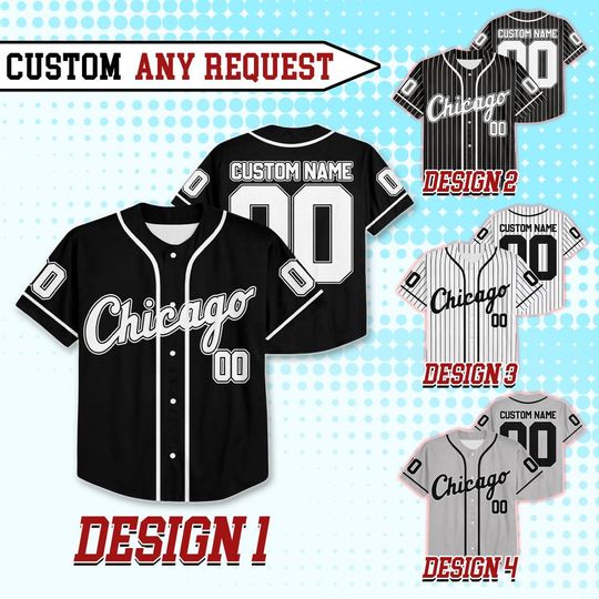 Discover Custom Chicago Baseball Team Baseball Jersey, Personalized Name And Number Jersey Uniform, Baseball Fans Jersey, Game Day Jersey 12425MD8