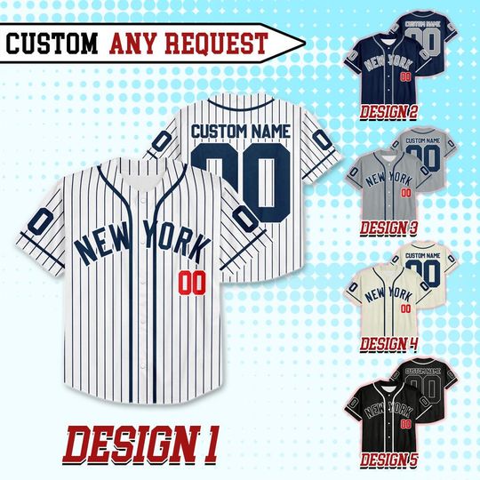 Discover Custom New York Baseball Team Jersey, Custom Name Number New York Baseball Jersey Uniform, Jersey For Fan, Baseball Lovers 8425MD34