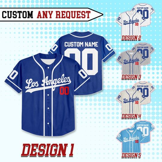 Discover Custom Los Angeles Baseball Team Jersey, Custom Name Number Los Angeles Baseball Jersey Uniform, Jersey For Fan, Baseball Lovers 8425MD33