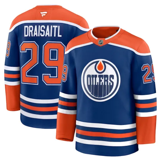 Discover Leon Draisaitl Edmonton Oilers Royal Men’s Hockey Jersey