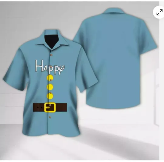Discover Happy Legend Dwarf Costume Seven Dwarfs Cosplay 3D HAWAII SHIRT HALLOWEEN GIFT