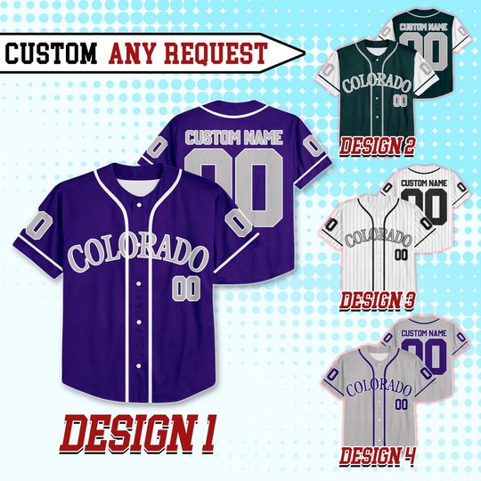 Discover Custom Colorado Baseball Team Jersey, Custom Name Number Colorado Baseball Jersey Uniform, Jersey For Fan, Baseball Lovers 12425MD17
