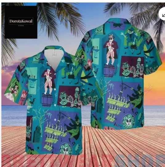 Discover Haunted Mansion Halloween Hawaiian Shirt, Gift for Fan