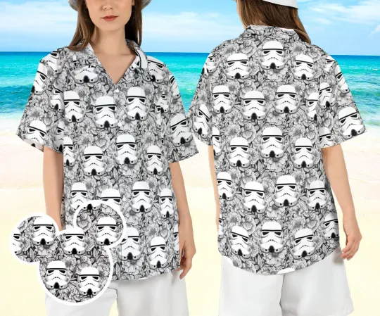 Discover Floral Stormtroopers Star Wars Day Beach Hawaiian Shirt, Gift for Fan