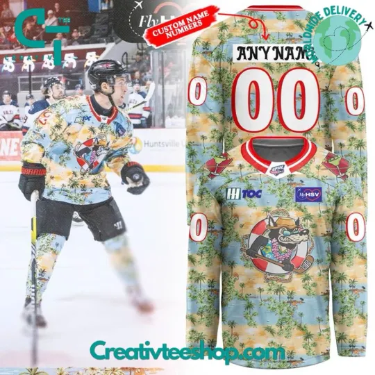 Discover Custom Huntsville Havoc Margaritaville Night 2025 Hockey Jersey