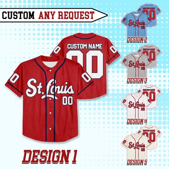 Discover Custom St.Louis Baseball Team Jersey, Custom Name & Number St.Louis Baseball Jersey Uniform, Jersey For Fan, Baseball Lovers