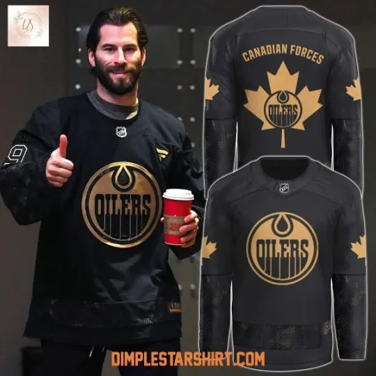 Discover Edmonton Oilers Canadian Forces Appreciation Hockey Jersey