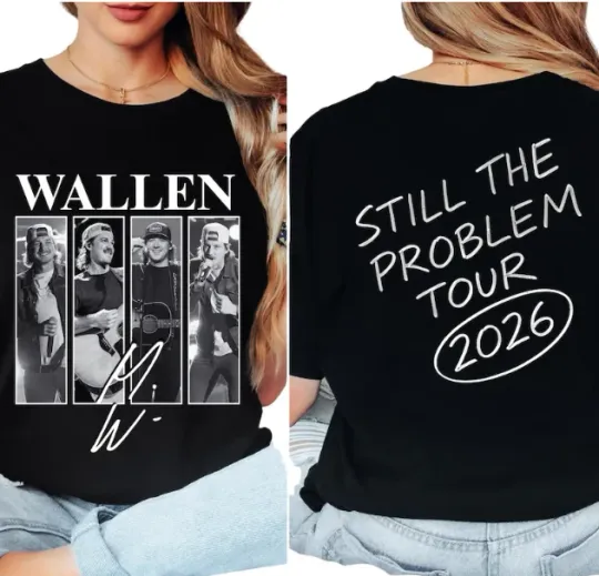 Discover Wallen Western "Still The Problem" Tour 2026 T-shirt: Country Music Graphic Tee,