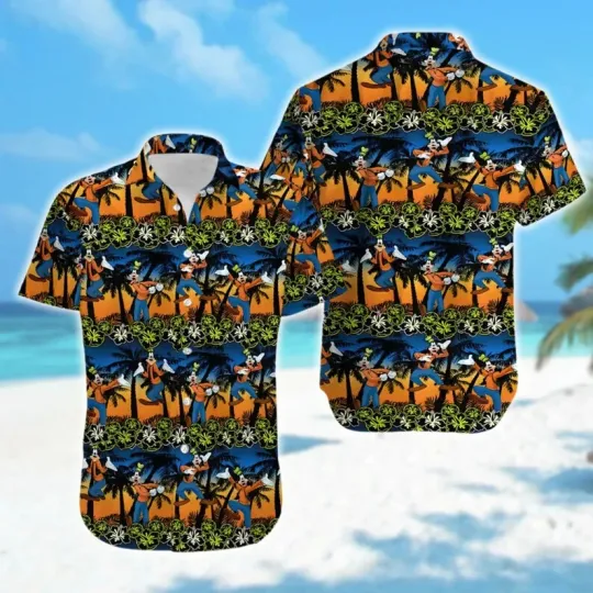 Discover Goofy Dog Summer Hawaiian Shirt, Gift for Fan