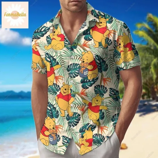 Discover Halloween Pooh Hawaiian Shirt, Gift for Fan