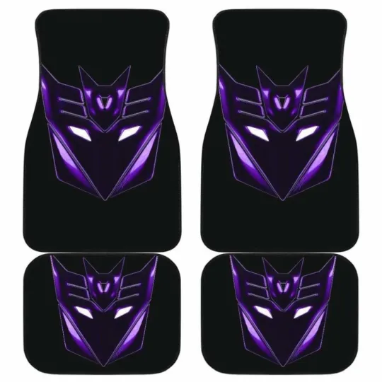 Transformers Decepticon Logo Front and Rear Car Floor Mats Universal Fit