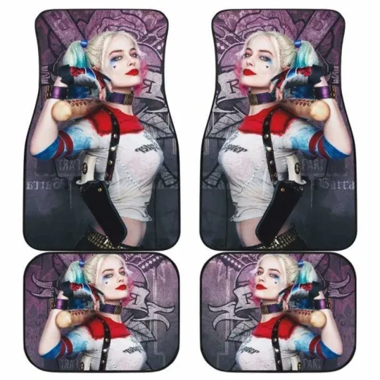 Discover Harley Quinn Car Floor Mats Front and Back Universal Fit