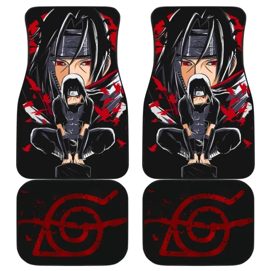 Discover Narutoo Akatsuki Itachi Uchiha Car Floor Mats for Vehicle Decor