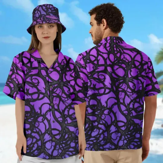 Maleficent Sleeping Beauty Thorns And Vines Hawaiian Shirt, Gift for Fan