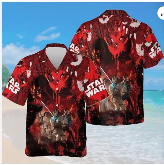 Bloody Halloween Star Wars Movie Guardians Of The Galaxy Hawaiian Shirt, Gift for Fan