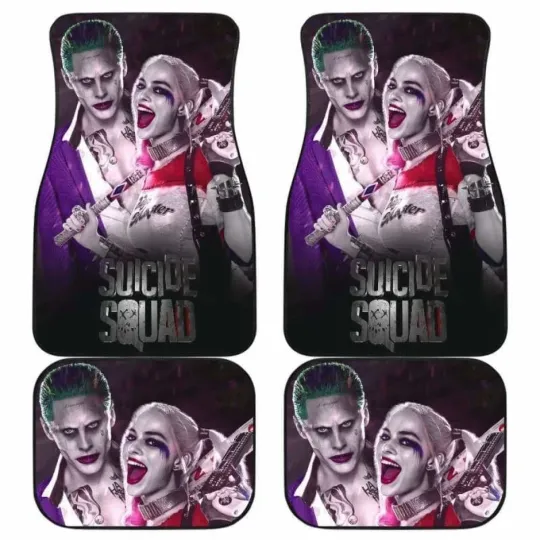 Joker And Harley Quinn Car Floor Mats Universal Fit 051912