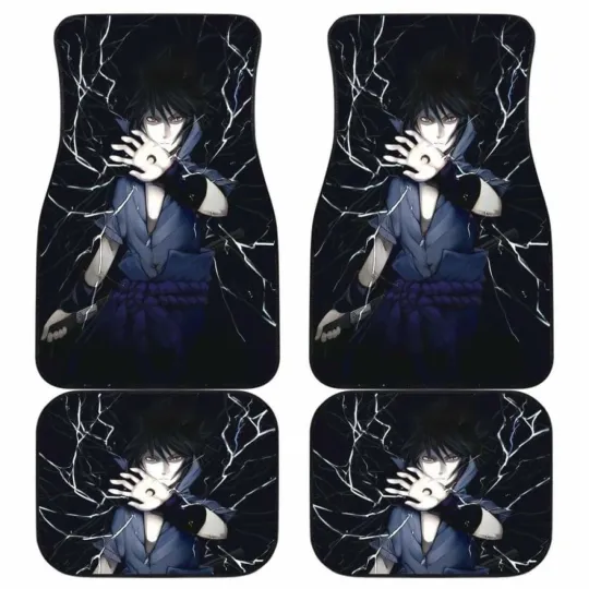 Sasuke Moon Thunder Car Floor Mats Front and Back Universal Fit