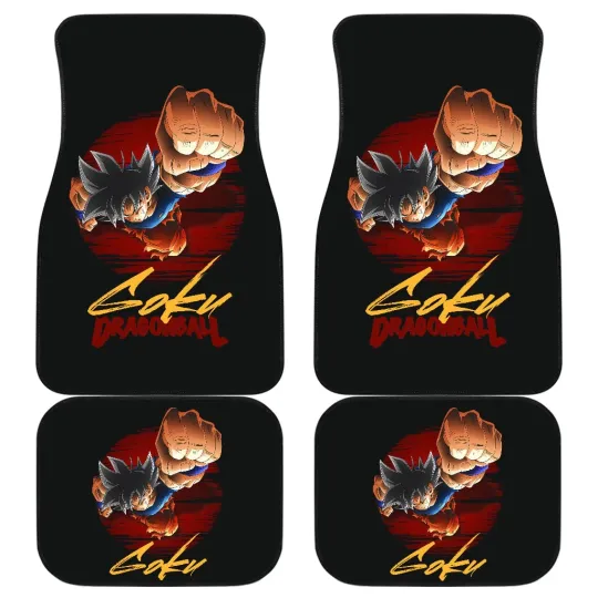 Dragon Ball Goku Super Saiyan Car Floor Mats with Back Edging