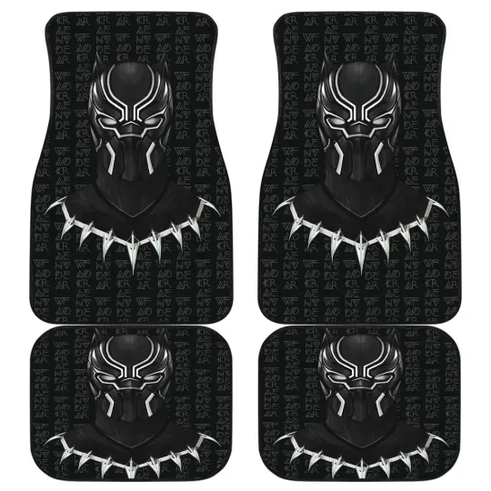 Black Panther Car Floor Mats Front and Back for Vehicles & Parts