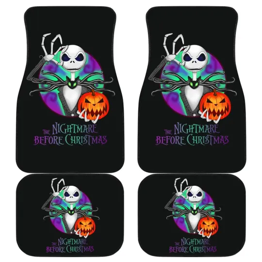 Discover Nightmare Before Christmas Car Floor Mat Front and Back with Jack Skellington Design