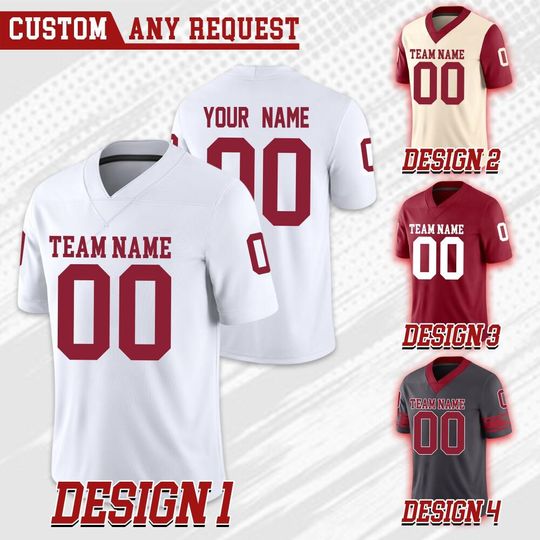 Custom Oklahoma College Football Jersey, Custom Team Name Number Uniform Football Jersey, Sooner College Football