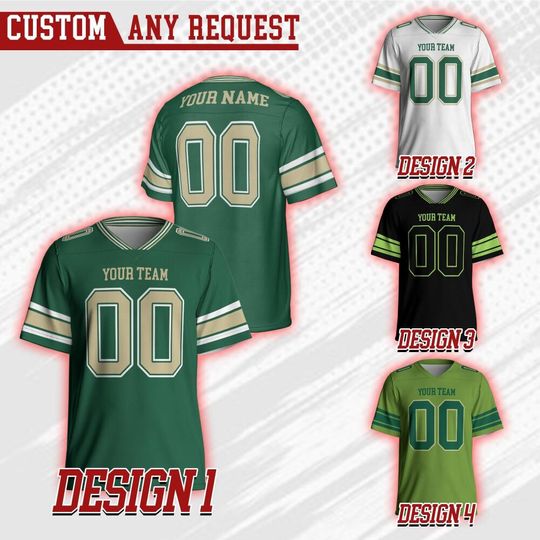 Custom Florida College Football Jersey, Custom Team Name Number Uniform Football Jersey, Bull Team College Football