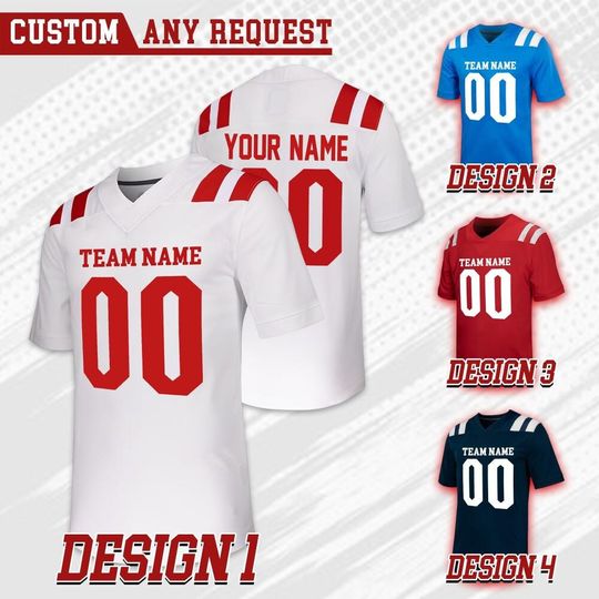 Discover Custom Mississippi College Football Jersey, Custom Team Name Number Uniform Football Jersey, Miss Rebel College Football