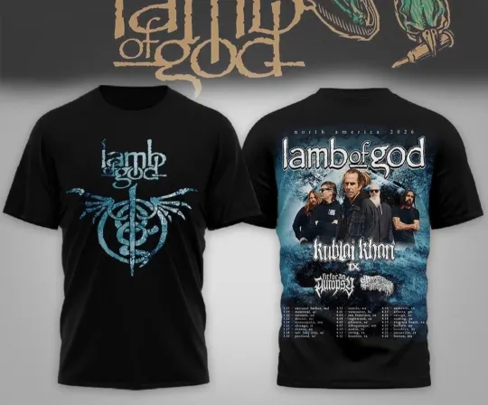 Lamb Of God Tour 2026 With Kublai Khan 3D T-Shirt