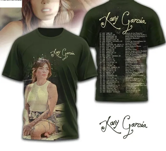 Discover Kany Garcia 2026 Tour Vintage Latin Pop Concert Dates Fan 3D T-Shirt